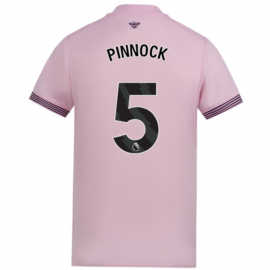 Enfant Football Maillot Ethan Pinnock #5 Rose Tenues Extérieur 2024/25