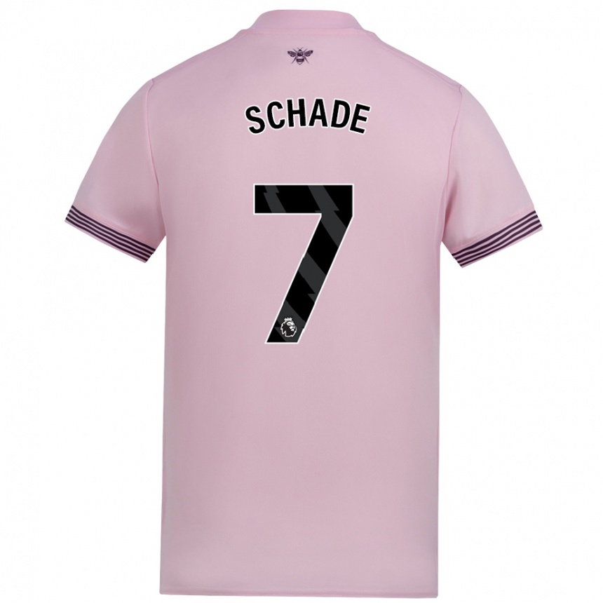 Enfant Football Maillot Kevin Schade #7 Rose Tenues Extérieur 2024/25