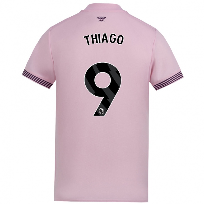 Enfant Football Maillot Igor Thiago #9 Rose Tenues Extérieur 2024/25