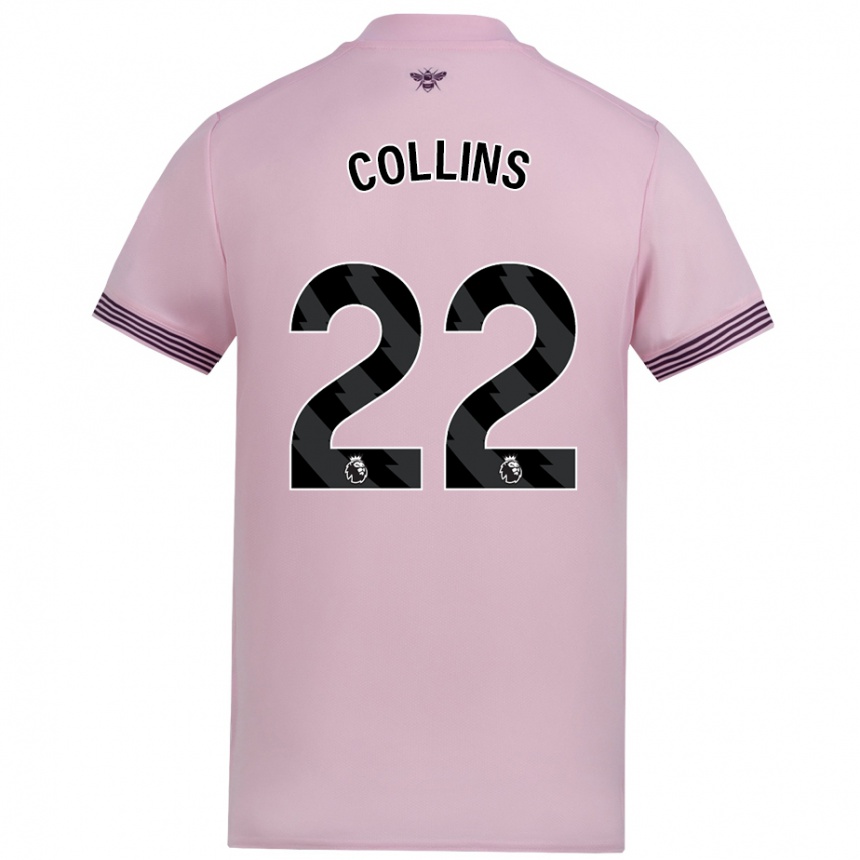 Enfant Football Maillot Nathan Collins #22 Rose Tenues Extérieur 2024/25