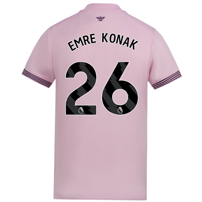 Enfant Football Maillot Yunus Emre Konak #26 Rose Tenues Extérieur 2024/25