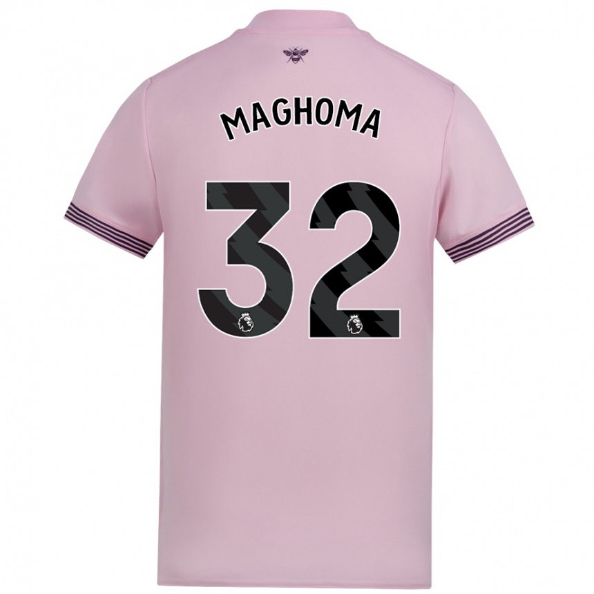 Enfant Football Maillot Paris Maghoma #32 Rose Tenues Extérieur 2024/25