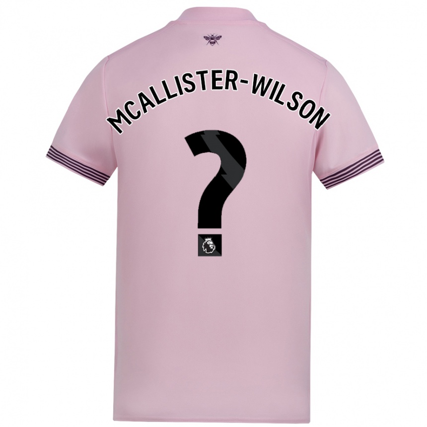 Enfant Football Maillot Zack Mcallister-Wilson #0 Rose Tenues Extérieur 2024/25