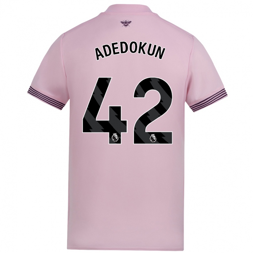 Enfant Football Maillot Val Adedokun #42 Rose Tenues Extérieur 2024/25