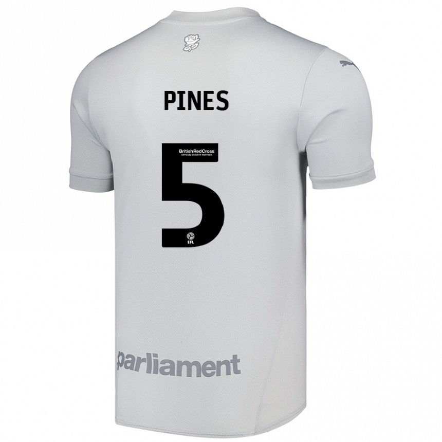 Enfant Football Maillot Donovan Pines #5 Gris Argenté Tenues Extérieur 2024/25