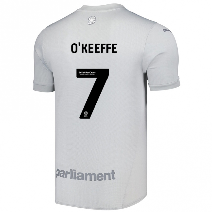 Enfant Football Maillot Corey O'keeffe #7 Gris Argenté Tenues Extérieur 2024/25