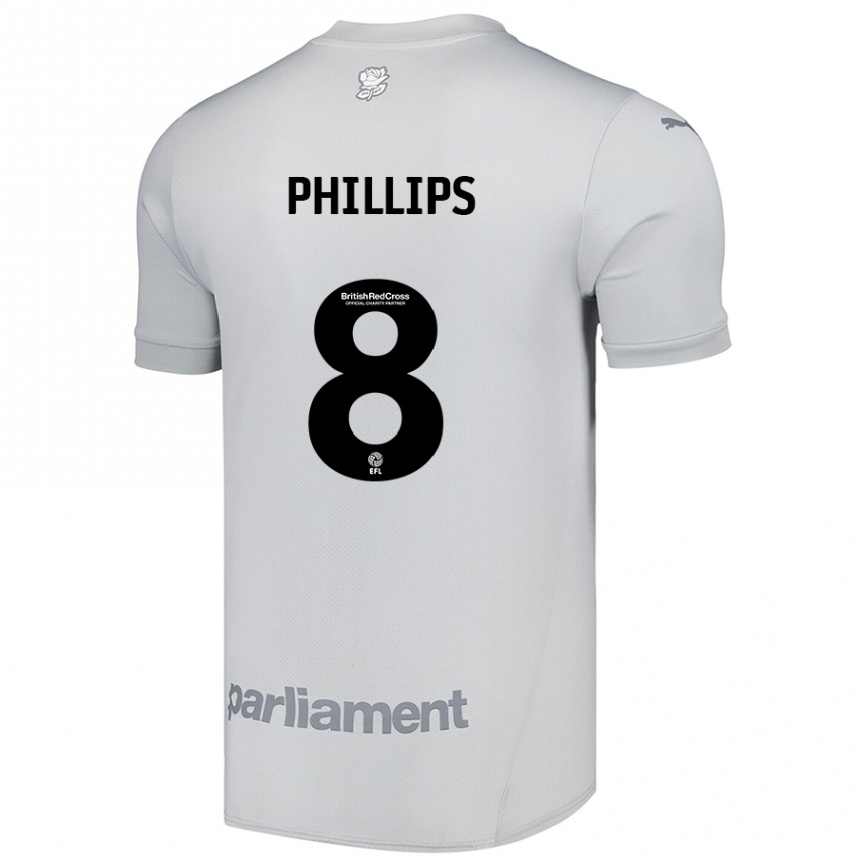 Enfant Football Maillot Adam Phillips #8 Gris Argenté Tenues Extérieur 2024/25