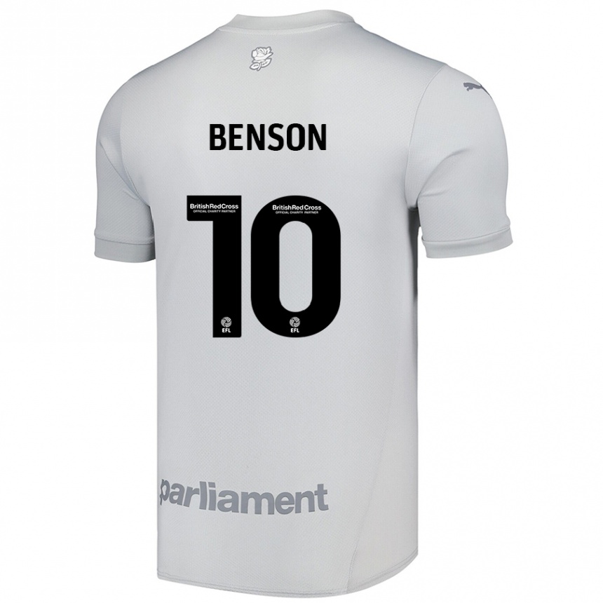 Enfant Football Maillot Josh Benson #10 Gris Argenté Tenues Extérieur 2024/25