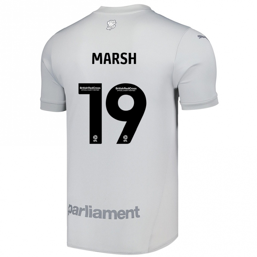 Enfant Football Maillot Aiden Marsh #19 Gris Argenté Tenues Extérieur 2024/25