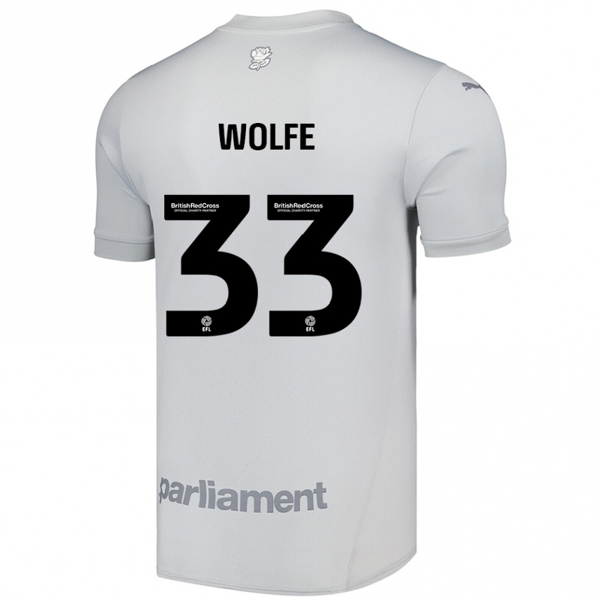 Enfant Football Maillot Matty Wolfe #33 Gris Argenté Tenues Extérieur 2024/25