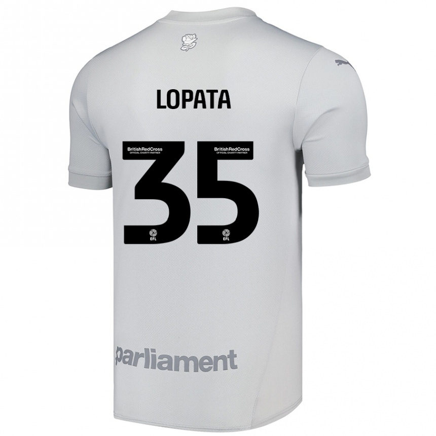 Enfant Football Maillot Kacper Lopata #35 Gris Argenté Tenues Extérieur 2024/25