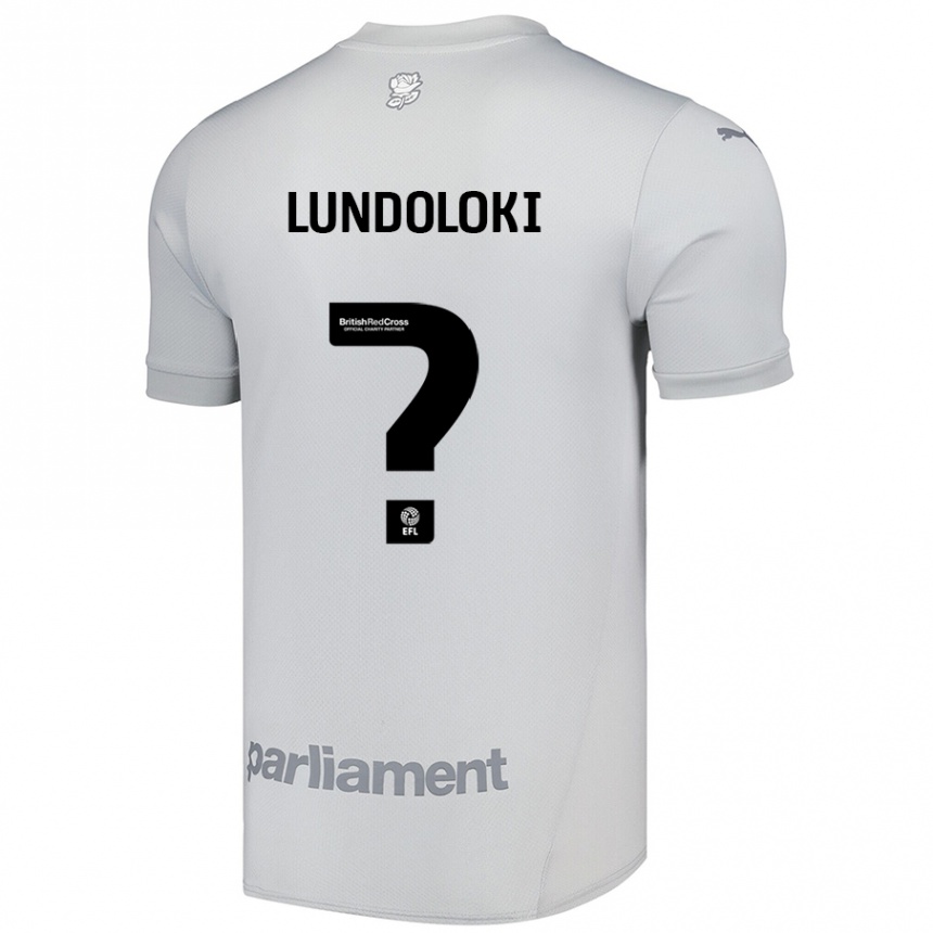 Enfant Football Maillot Geoffrey Lundoloki #0 Gris Argenté Tenues Extérieur 2024/25