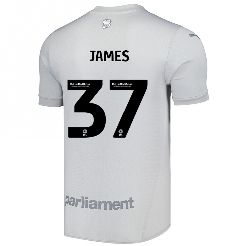 Enfant Football Maillot Nathan James #37 Gris Argenté Tenues Extérieur 2024/25