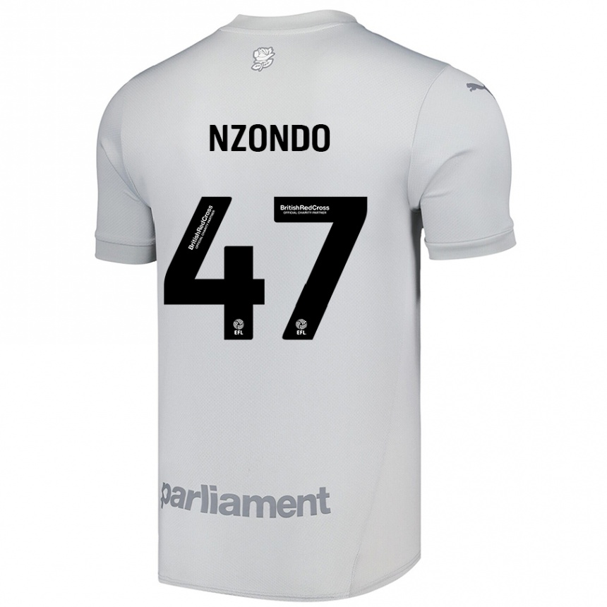 Enfant Football Maillot Emmaisa Nzondo #47 Gris Argenté Tenues Extérieur 2024/25