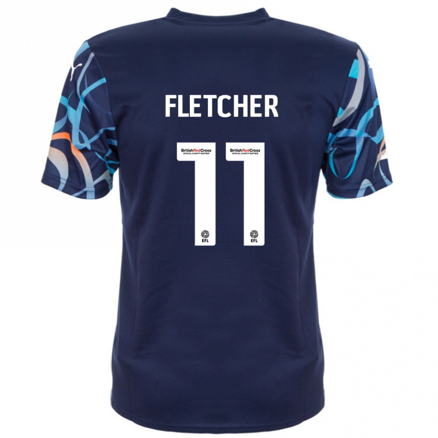 Enfant Football Maillot Ashley Fletcher #11 Bleu Marine Tenues Extérieur 2024/25