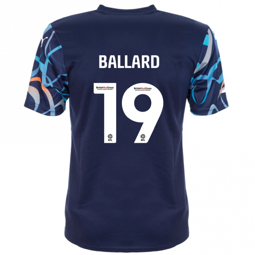 Enfant Football Maillot Dom Ballard #19 Bleu Marine Tenues Extérieur 2024/25