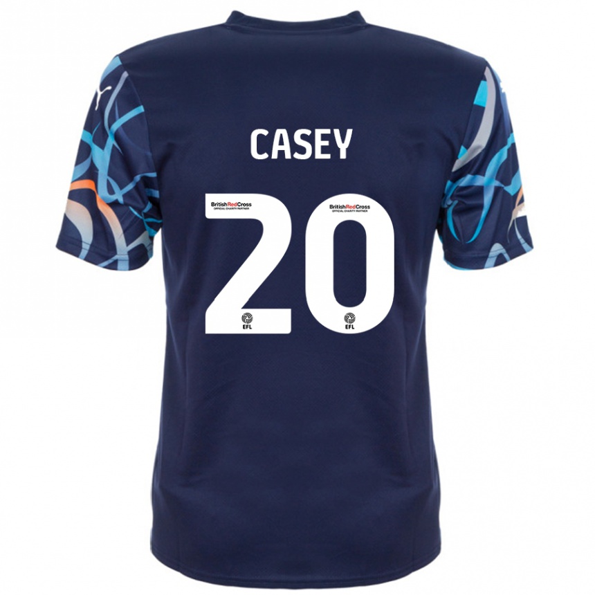 Enfant Football Maillot Oliver Casey #20 Bleu Marine Tenues Extérieur 2024/25