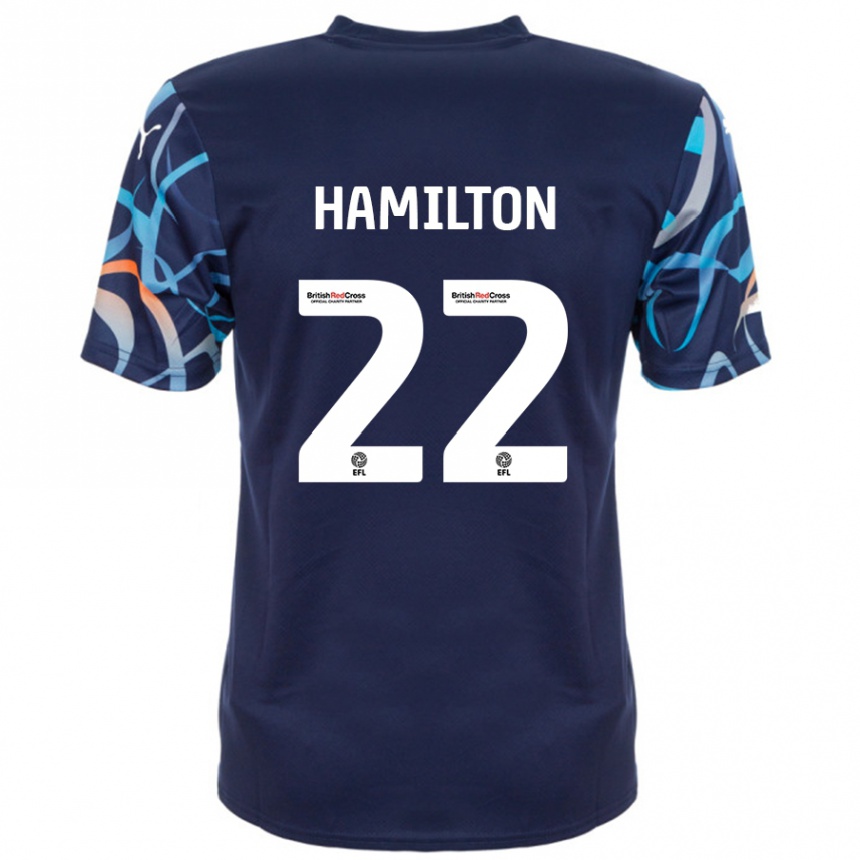 Enfant Football Maillot Cj Hamilton #22 Bleu Marine Tenues Extérieur 2024/25