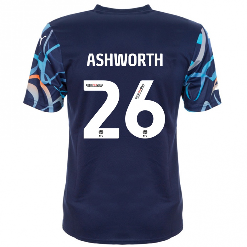 Enfant Football Maillot Zac Ashworth #26 Bleu Marine Tenues Extérieur 2024/25