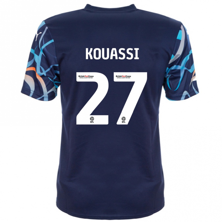 Enfant Football Maillot Kylian Kouassi #27 Bleu Marine Tenues Extérieur 2024/25