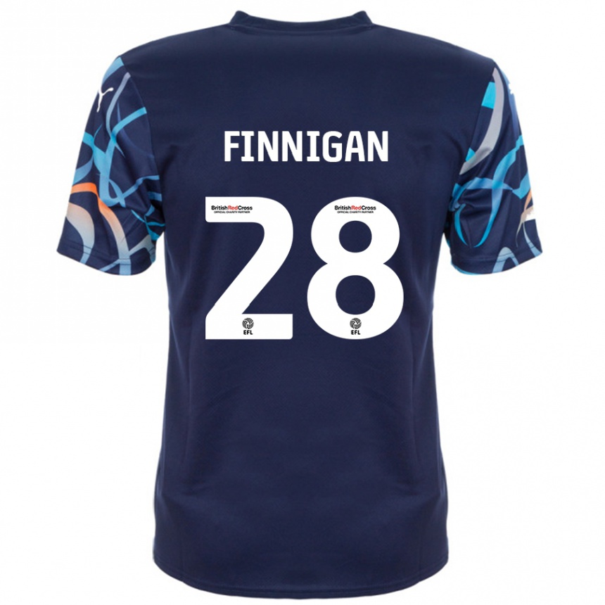 Enfant Football Maillot Ryan Finnigan #28 Bleu Marine Tenues Extérieur 2024/25