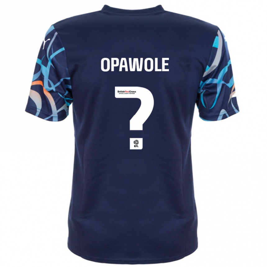 Enfant Football Maillot Johnson Opawole #0 Bleu Marine Tenues Extérieur 2024/25