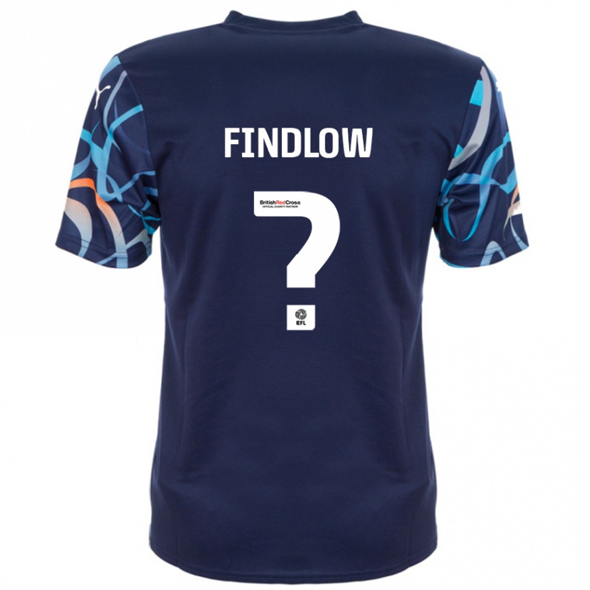 Enfant Football Maillot Luke Findlow #0 Bleu Marine Tenues Extérieur 2024/25