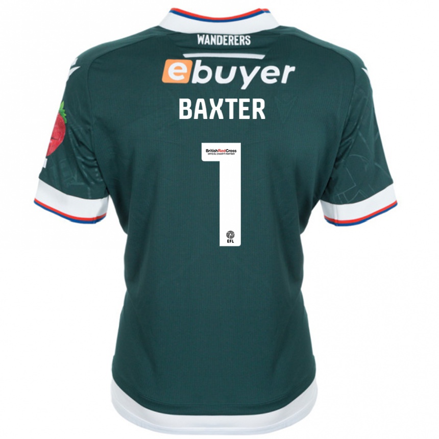 Enfant Football Maillot Nathan Baxter #1 Vert Foncé Tenues Extérieur 2024/25