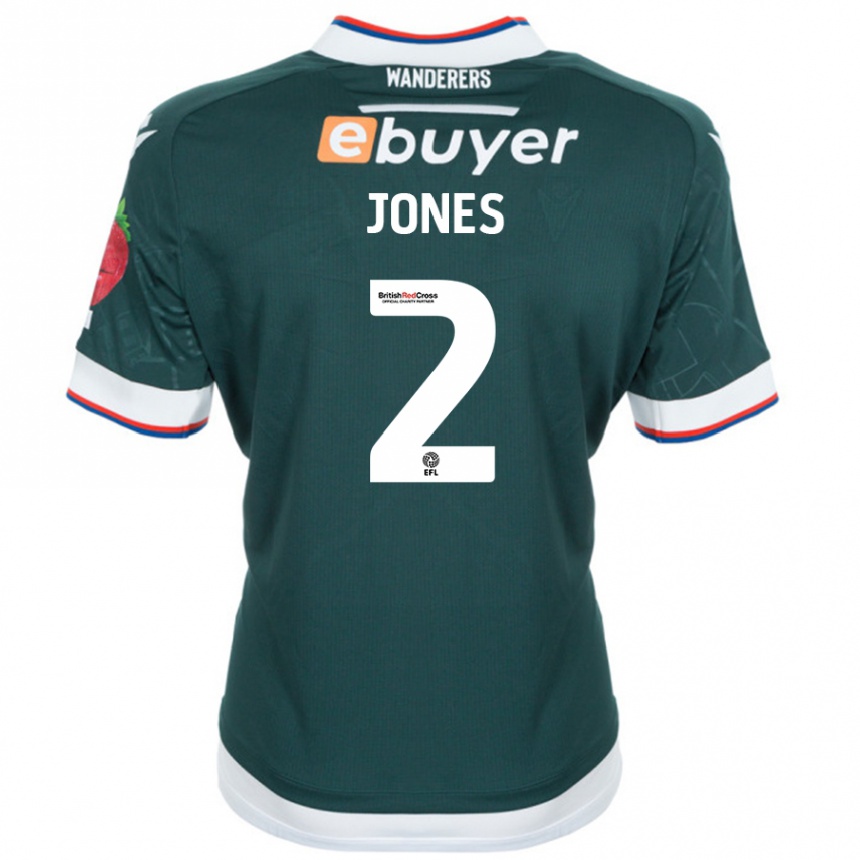 Enfant Football Maillot Gethin Jones #2 Vert Foncé Tenues Extérieur 2024/25