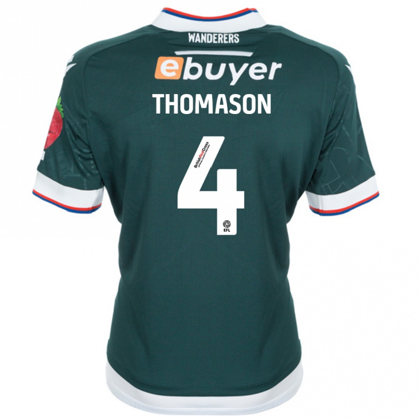 Enfant Football Maillot George Thomason #4 Vert Foncé Tenues Extérieur 2024/25