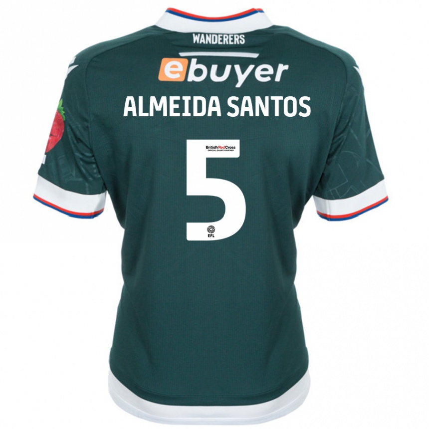 Enfant Football Maillot Ricardo Santos #5 Vert Foncé Tenues Extérieur 2024/25