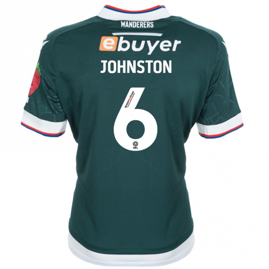 Enfant Football Maillot George Johnston #6 Vert Foncé Tenues Extérieur 2024/25