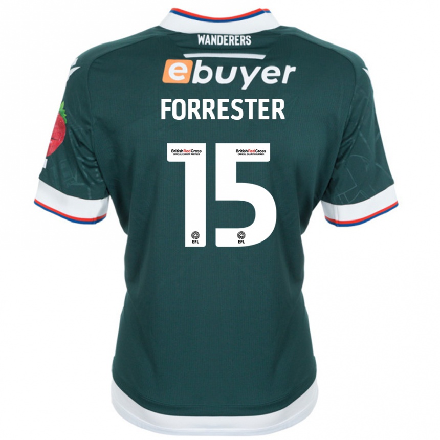 Enfant Football Maillot Will Forrester #15 Vert Foncé Tenues Extérieur 2024/25