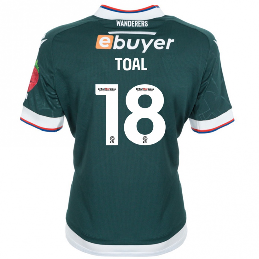 Enfant Football Maillot Eoin Toal #18 Vert Foncé Tenues Extérieur 2024/25