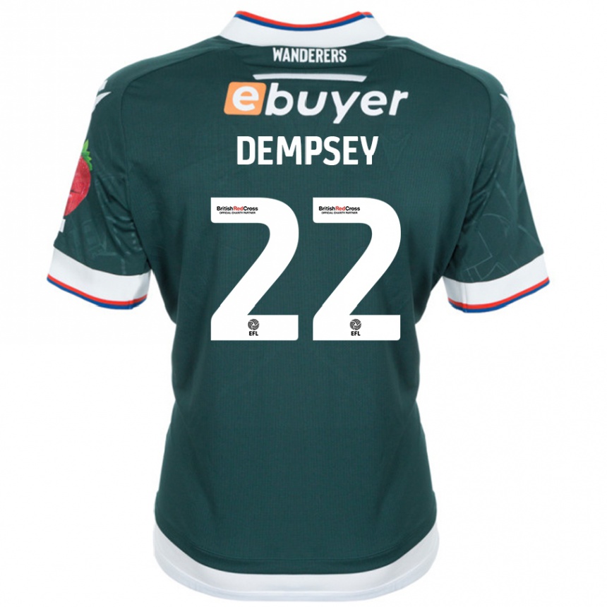 Enfant Football Maillot Kyle Dempsey #22 Vert Foncé Tenues Extérieur 2024/25