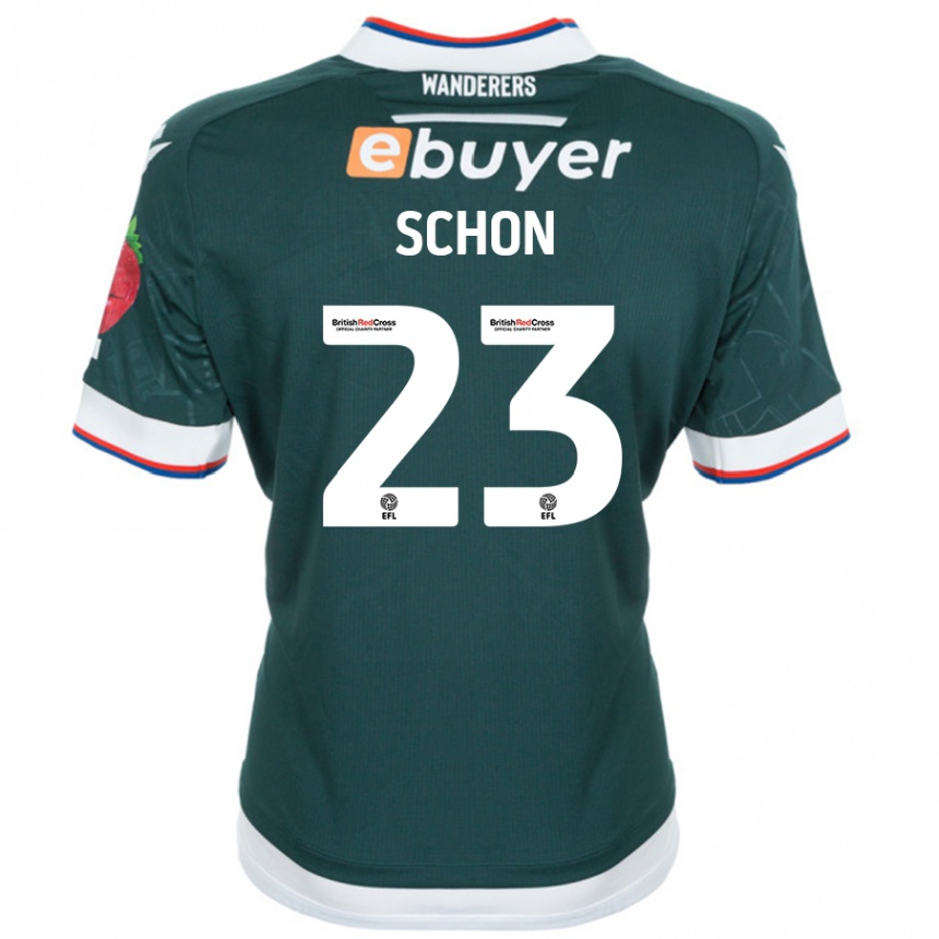 Enfant Football Maillot Szabolcs Schön #23 Vert Foncé Tenues Extérieur 2024/25