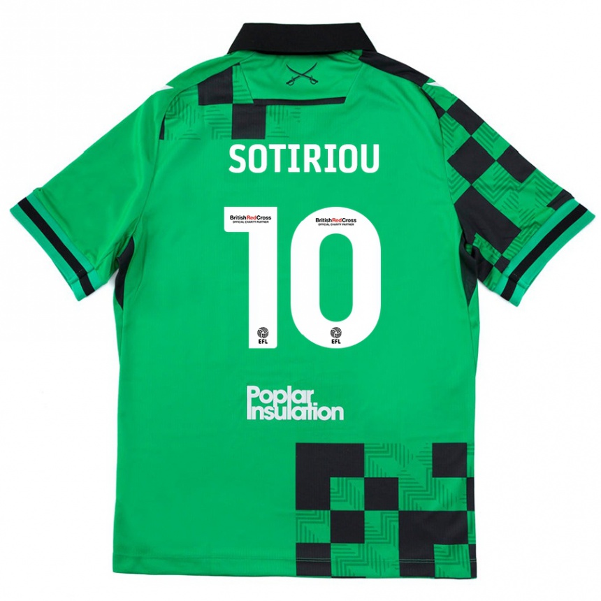 Enfant Football Maillot Ruel Sotiriou #10 Vert Noir Tenues Extérieur 2024/25