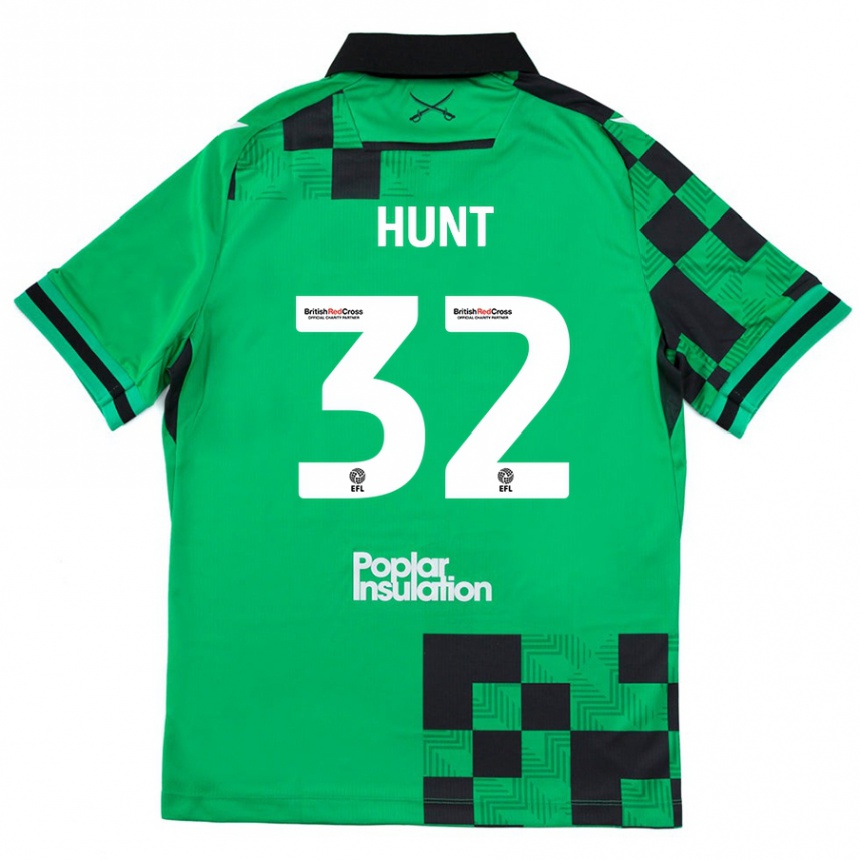 Enfant Football Maillot Jack Hunt #32 Vert Noir Tenues Extérieur 2024/25