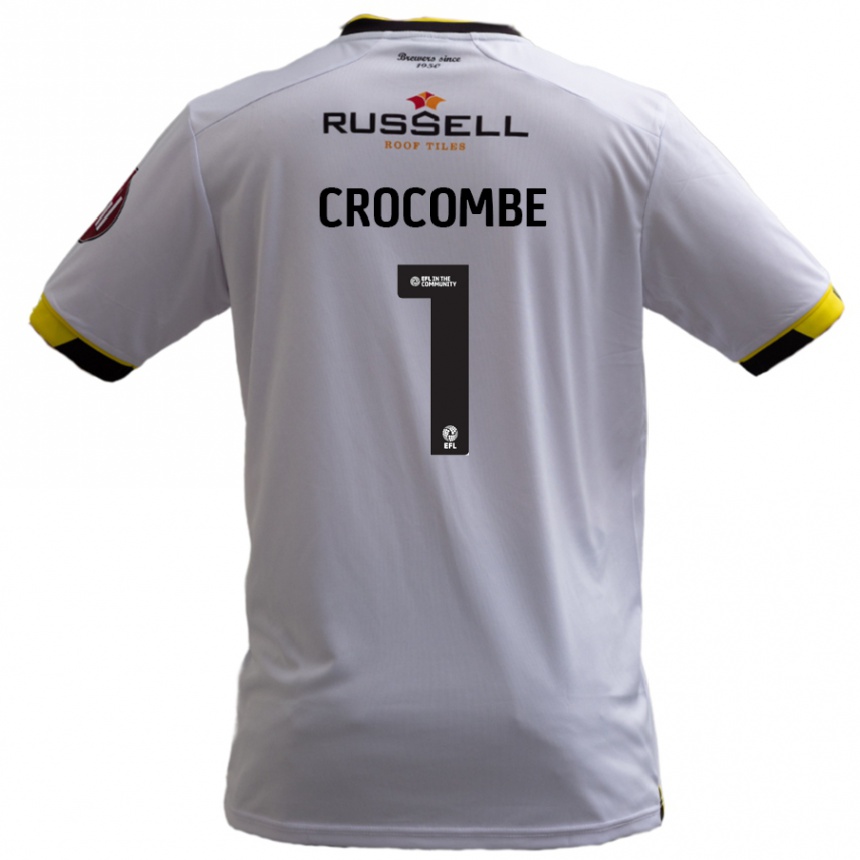 Enfant Football Maillot Max Crocombe #1 Blanc Tenues Extérieur 2024/25