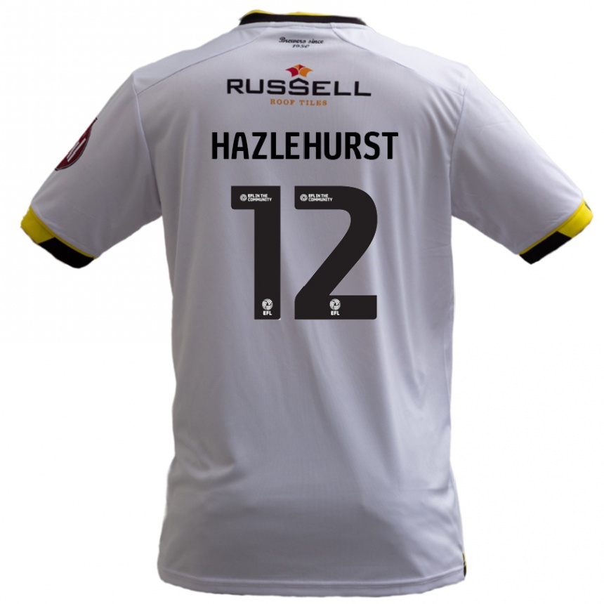 Enfant Football Maillot Jack Hazlehurst #12 Blanc Tenues Extérieur 2024/25