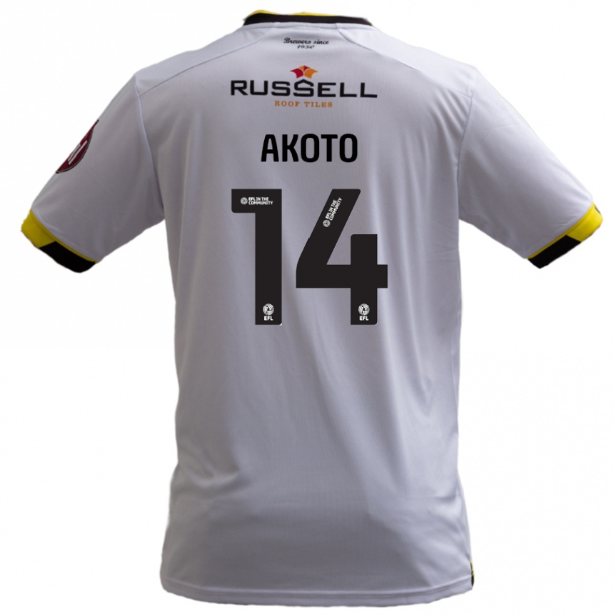 Enfant Football Maillot Nick Akoto #14 Blanc Tenues Extérieur 2024/25