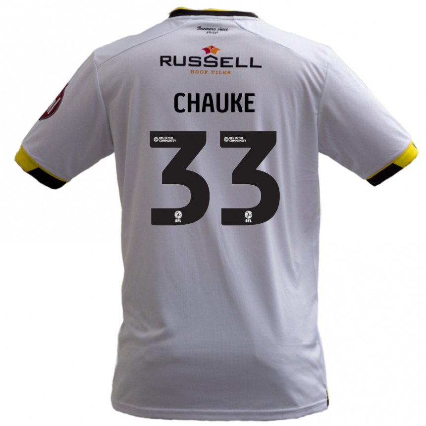 Enfant Football Maillot Kgaogelo Chauke #33 Blanc Tenues Extérieur 2024/25