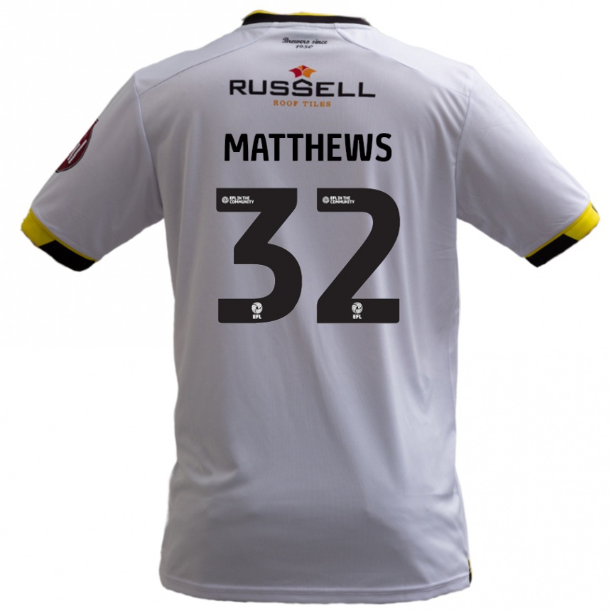 Enfant Football Maillot Daniel Matthews #32 Blanc Tenues Extérieur 2024/25