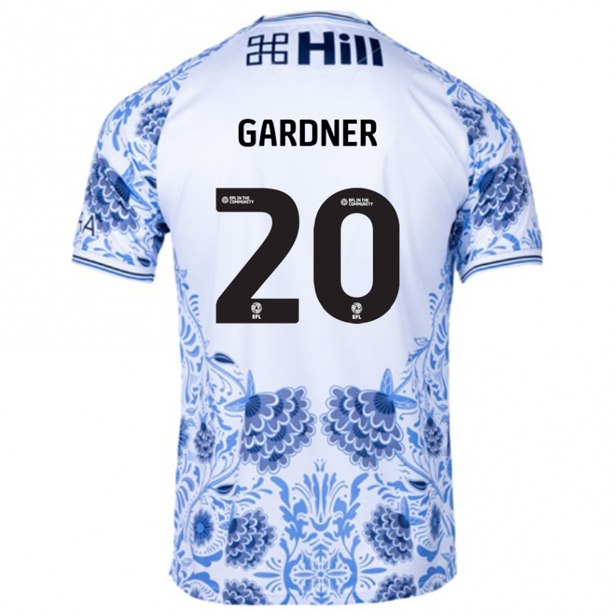 Enfant Football Maillot Gary Gardner #20 Blanc Bleu Tenues Extérieur 2024/25