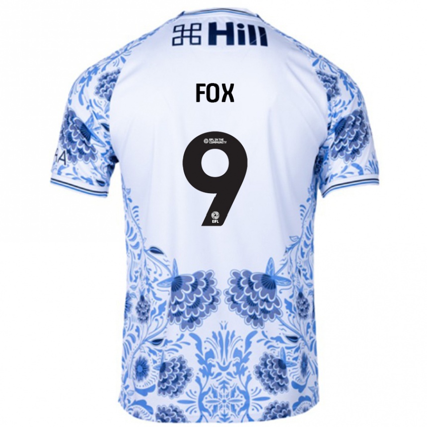 Enfant Football Maillot Ruth Fox #9 Blanc Bleu Tenues Extérieur 2024/25