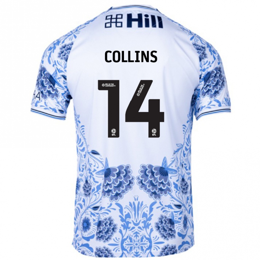 Enfant Football Maillot Natasha Collins #14 Blanc Bleu Tenues Extérieur 2024/25