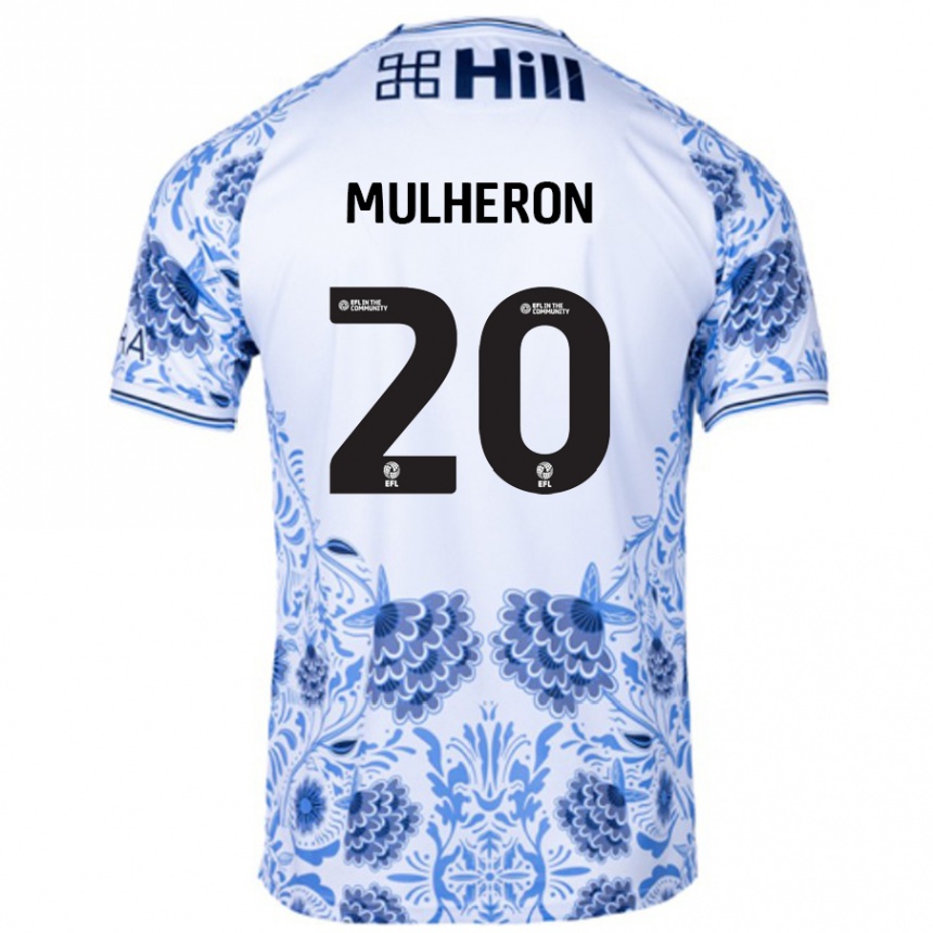 Enfant Football Maillot Bronwyn Mulheron #20 Blanc Bleu Tenues Extérieur 2024/25