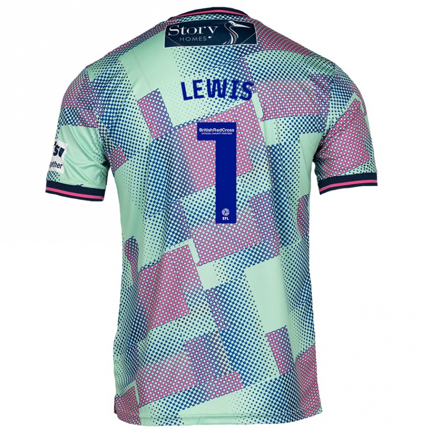 Enfant Football Maillot Harry Lewis #1 Vert Tenues Extérieur 2024/25