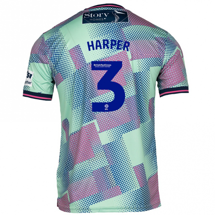 Enfant Football Maillot Cameron Harper #3 Vert Tenues Extérieur 2024/25