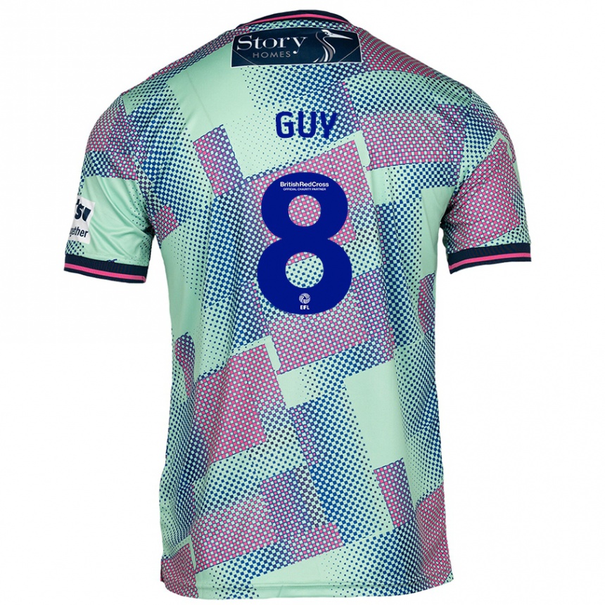 Enfant Football Maillot Callum Guy #8 Vert Tenues Extérieur 2024/25